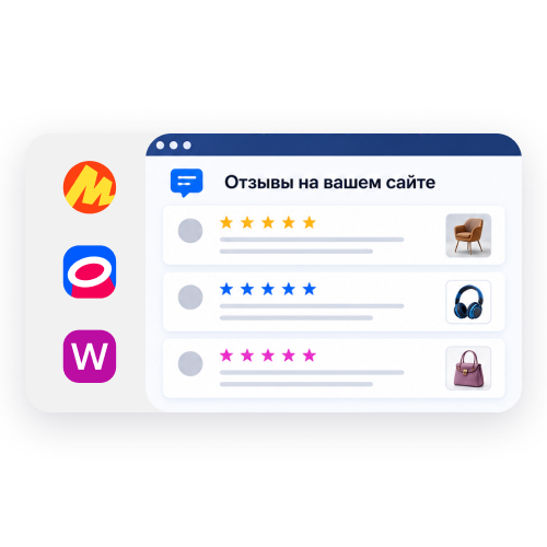 Отзывы с маркетплейсов (OZON, WB, Я. Маркет)